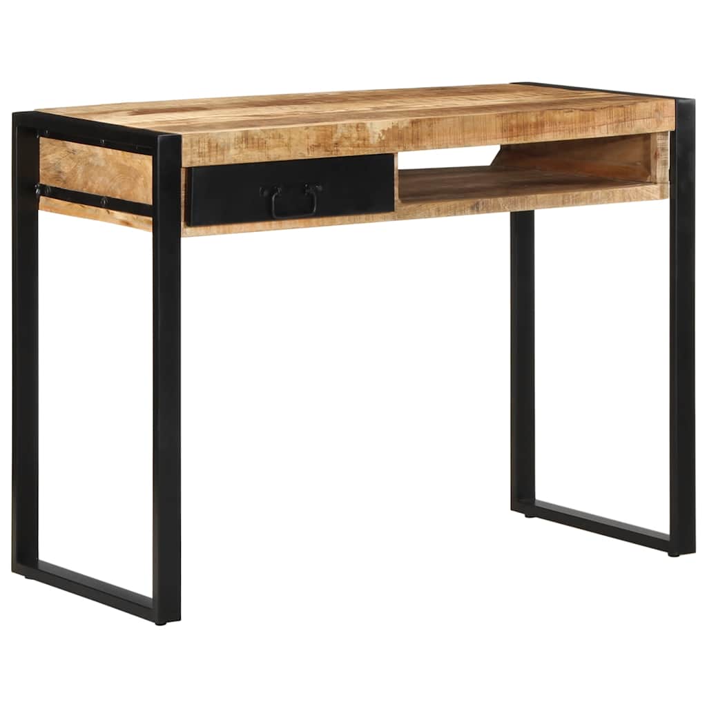 Scrivania 100x50x75 cm in Legno Massello di Mango Grezzo | homemem39