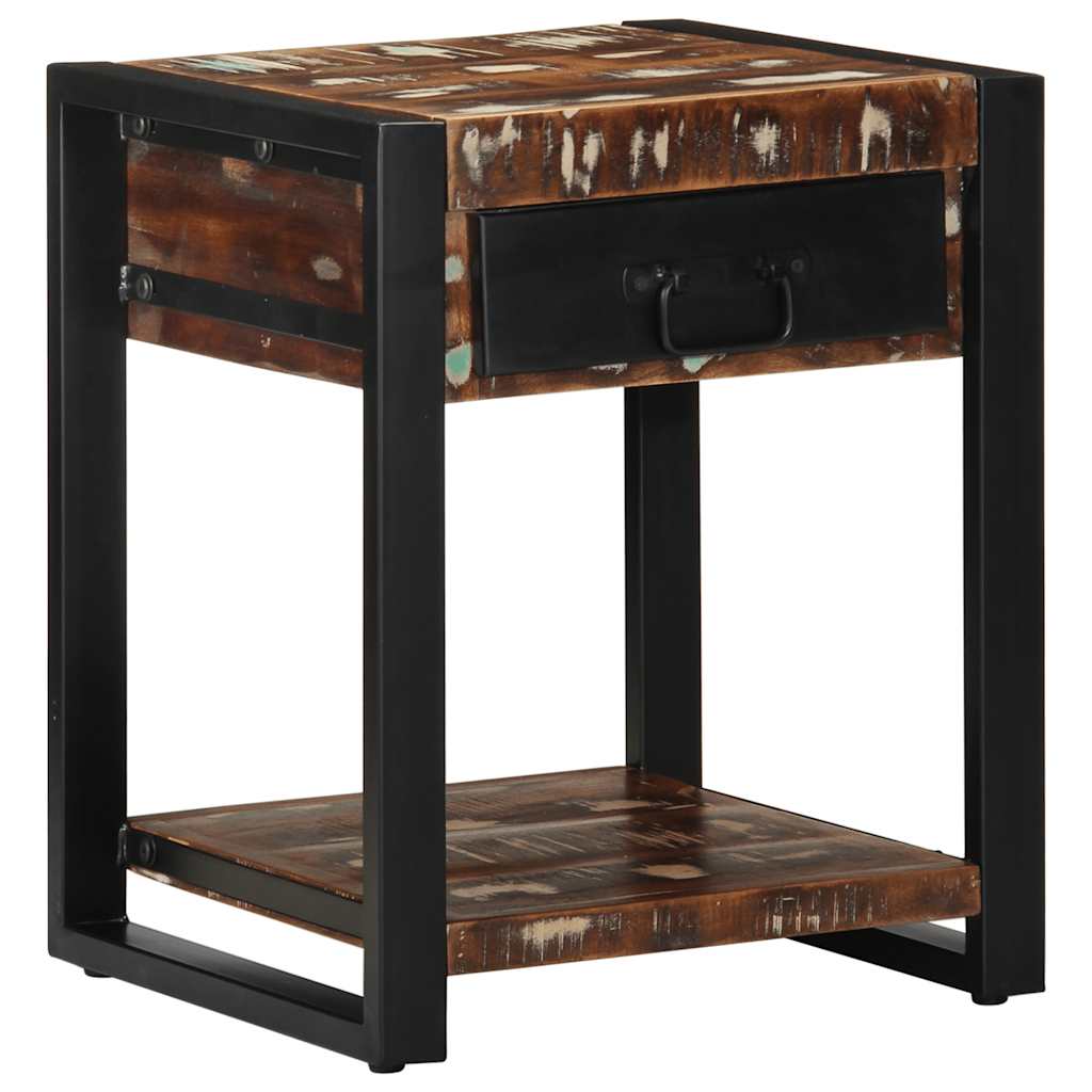 Tavolino Multicolore 40x40x50 cm in Legno Massello Recupero | homemem39