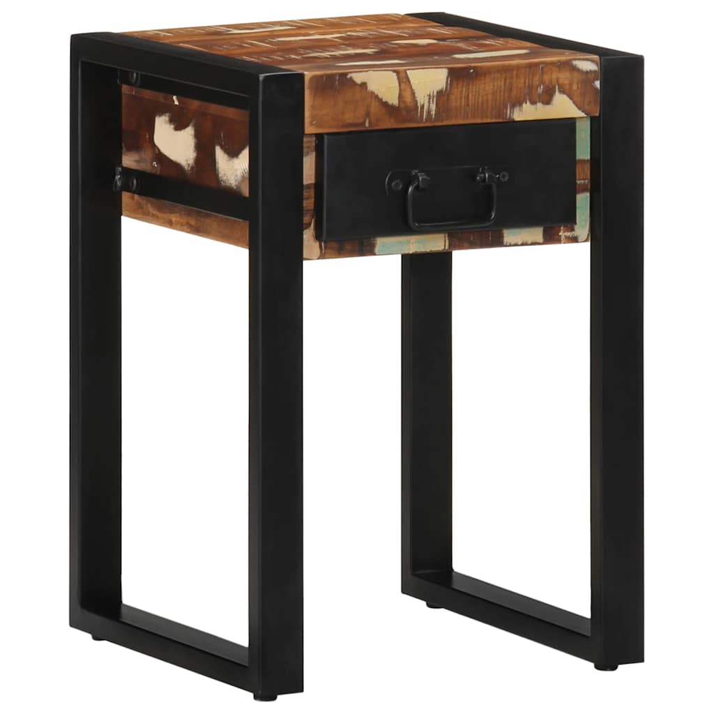 Tavolino Multicolore 35x35x50 cm in Legno Massello Recupero | homemem39