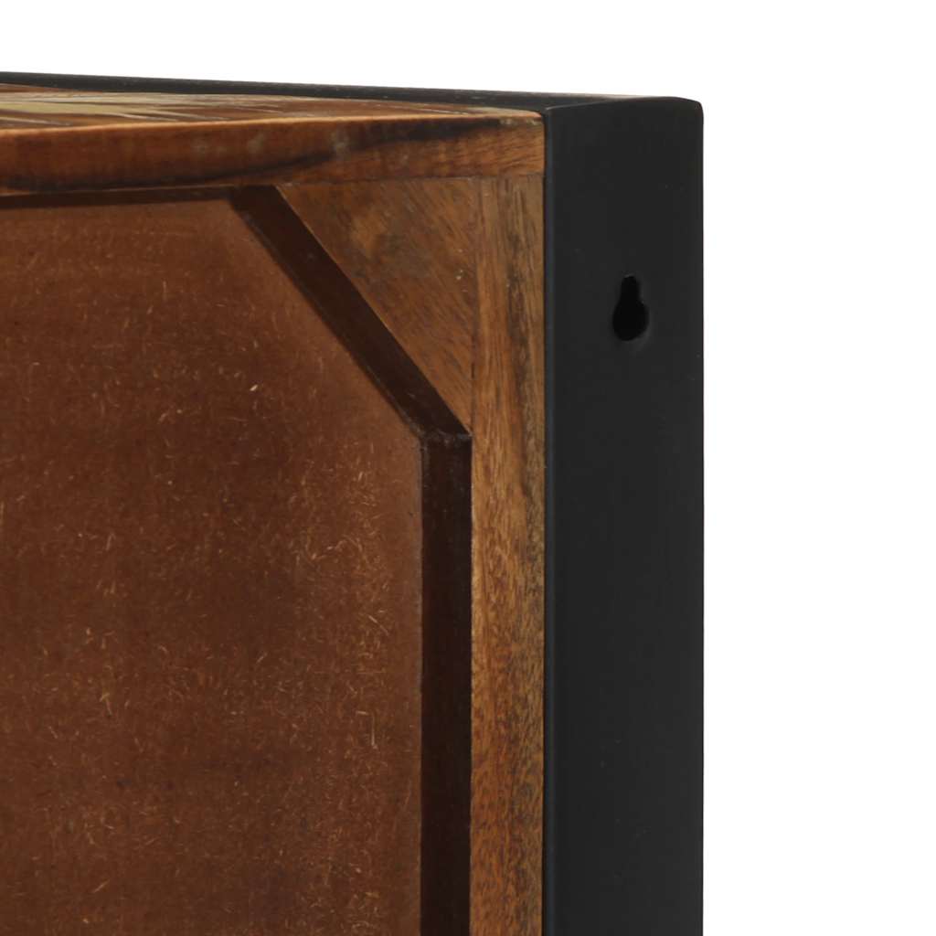 Comodino Multicolore 40x35x25 cm in Legno Massello Recupero | homemem39