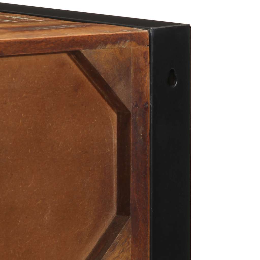 Comodino Multicolore 40x35x40 cm in Legno Massello Recupero - homemem39