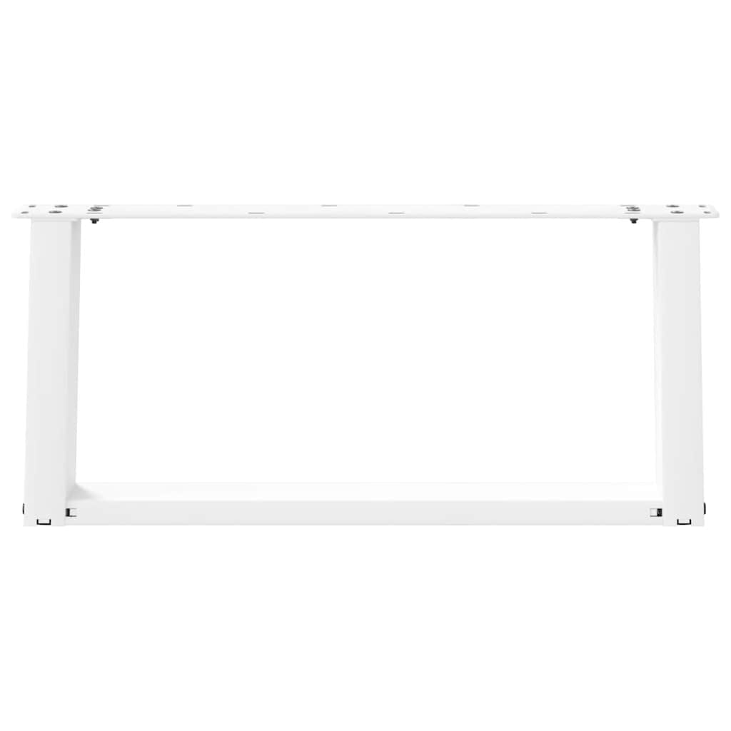 Gambe per Tavolino da Caffè forma U 2 pz Bianche 70x(30-31) cm