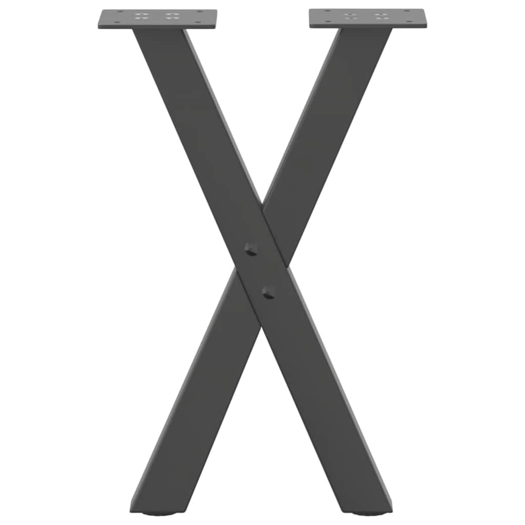 Gambe per Tavolino da Caffè forma X 2 pz 60x(42-43)