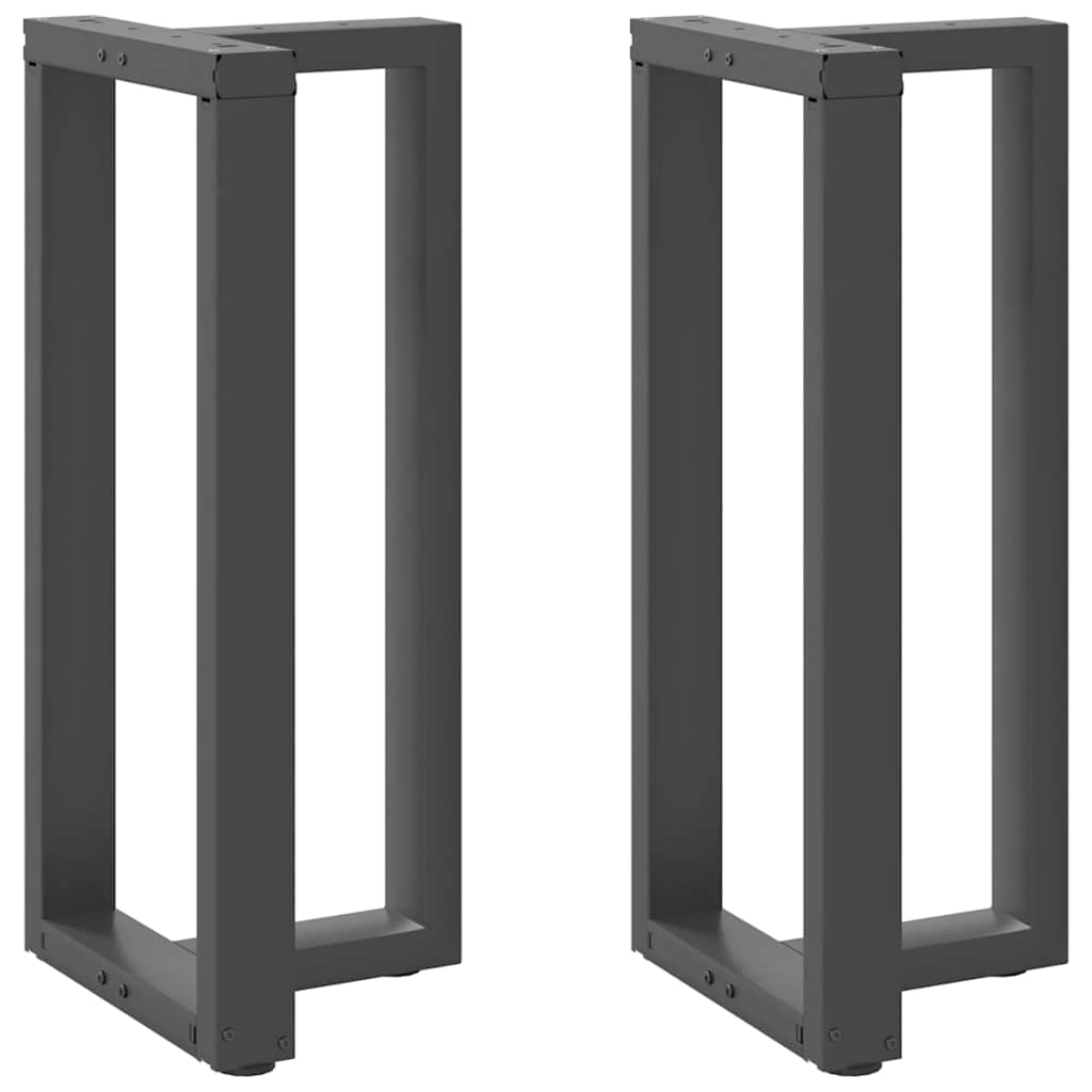 Gambe per tavolo da bar forma T 2 pz Antracite 5x(90-91)
