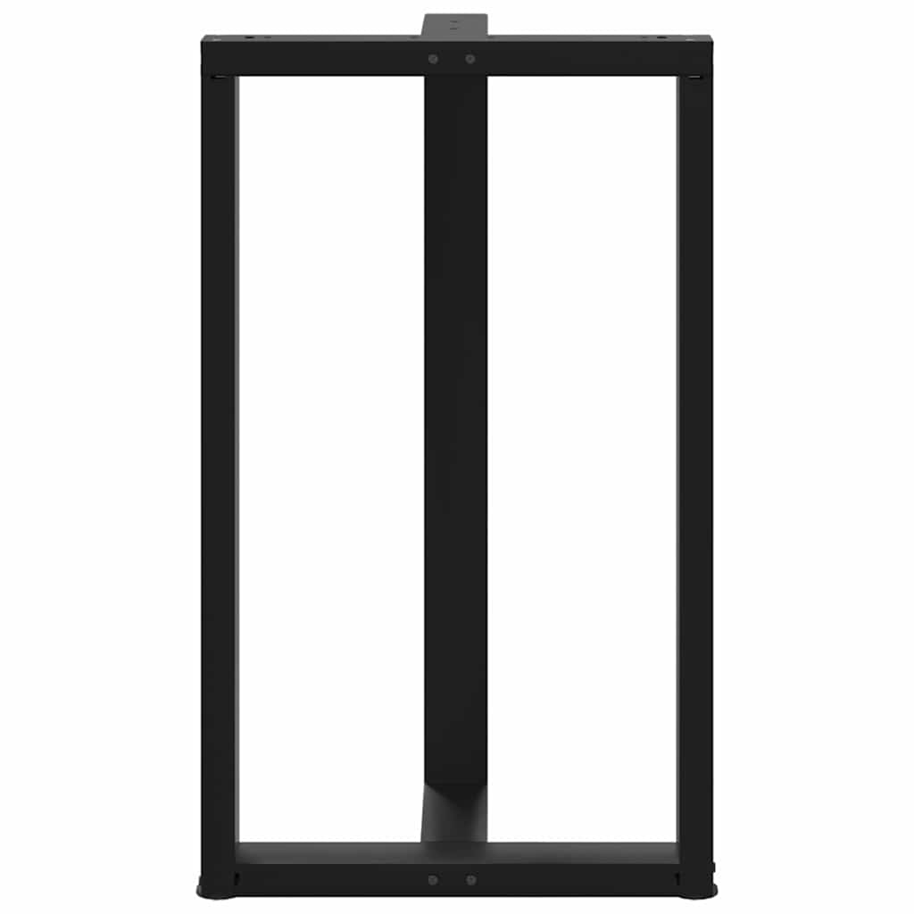 Gambe per tavolo da bar forma T 2 pz nere 5x(100-101)