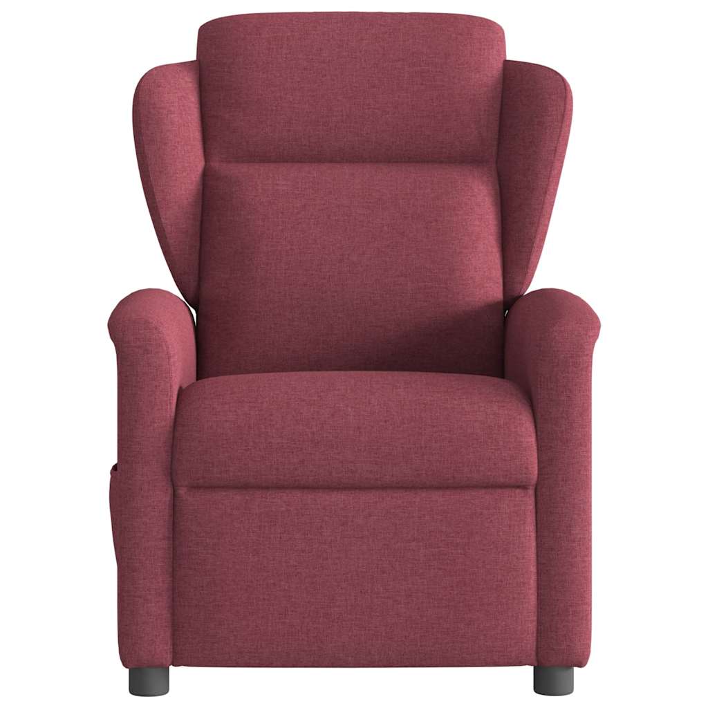 Poltrona Massaggiante Reclinabile Rosso Vino