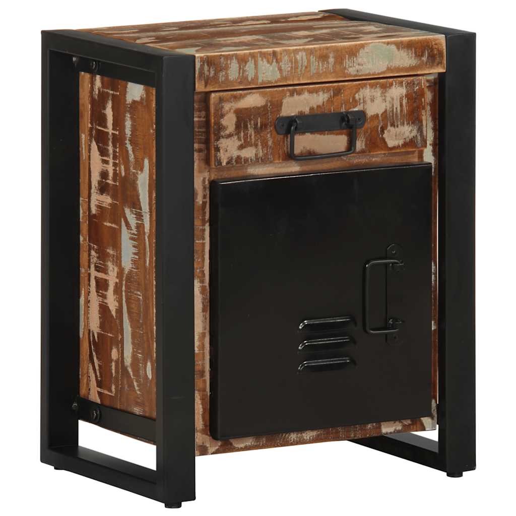 Comodini 2 pz Multicolore in Legno Massello di Mango Grezzo - homemem39