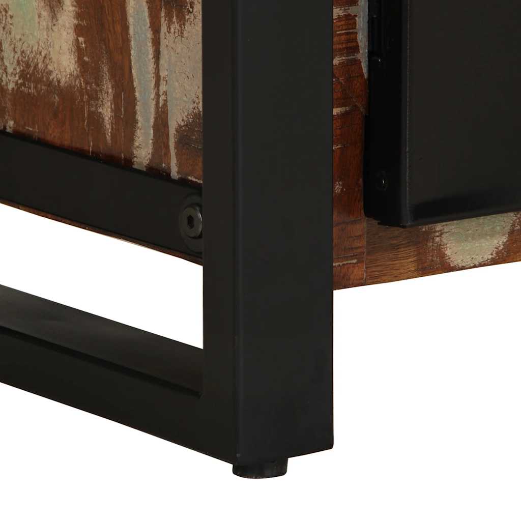Comodini 2 pz Multicolore in Legno Massello di Mango Grezzo