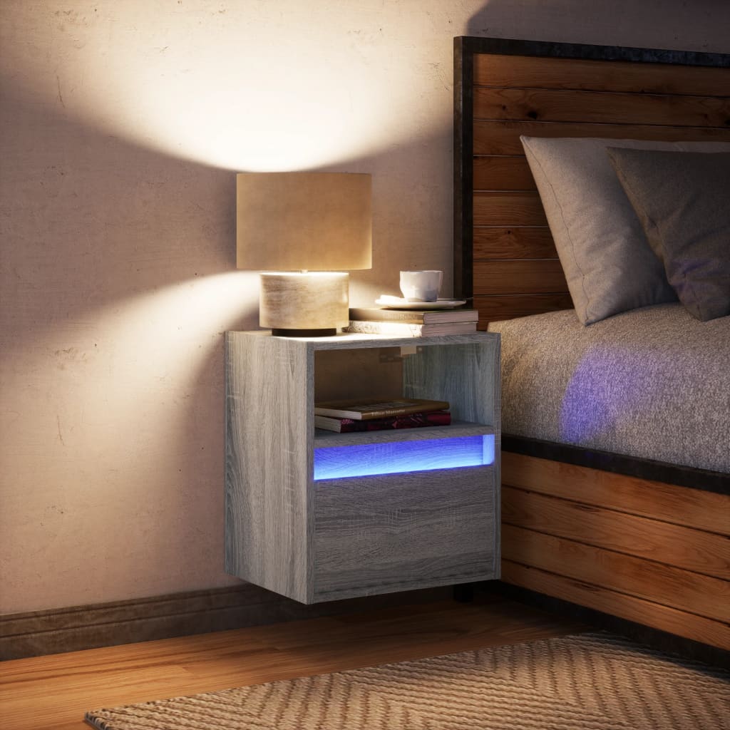 Comodino a Parete con luci LED
