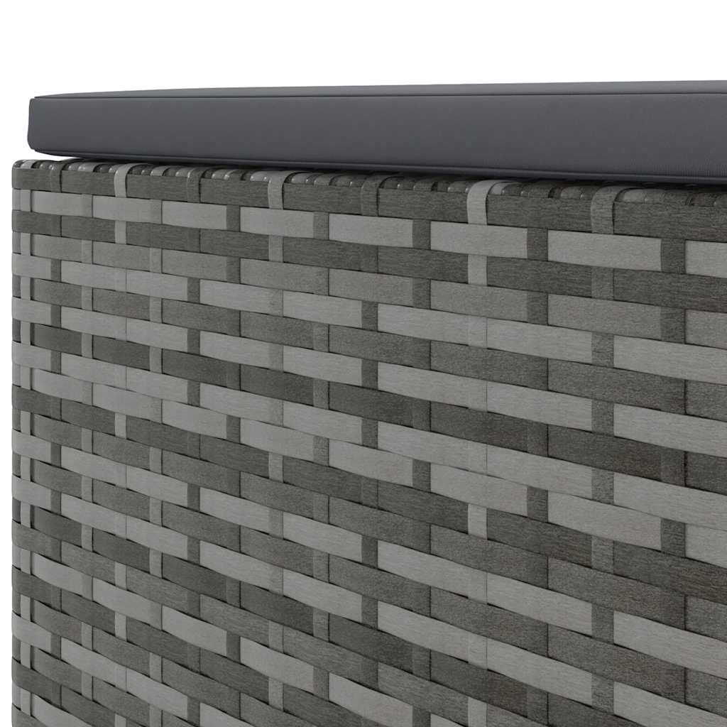Set Divani da Giardino 7 pz con Cuscini in Polyrattan Grigio | homemem39