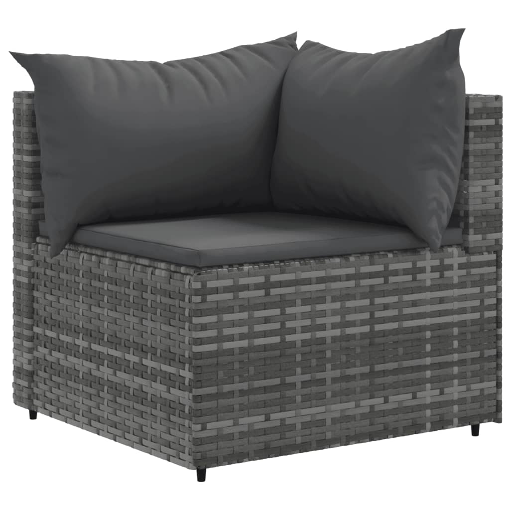 Set Divani da Giardino 10 pz con Cuscini in Polyrattan