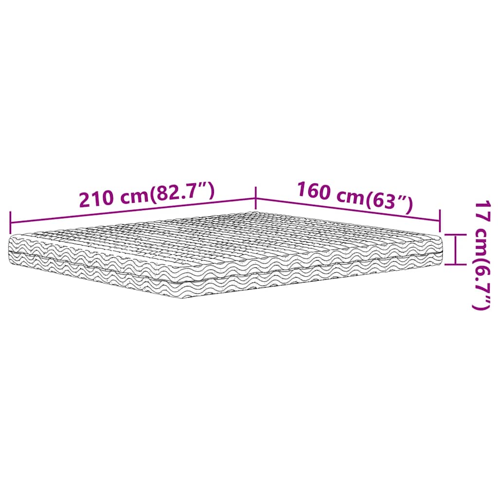 Materasso in Schiuma Bianco 160x210 cm Durezza H2 H3 | homemem39