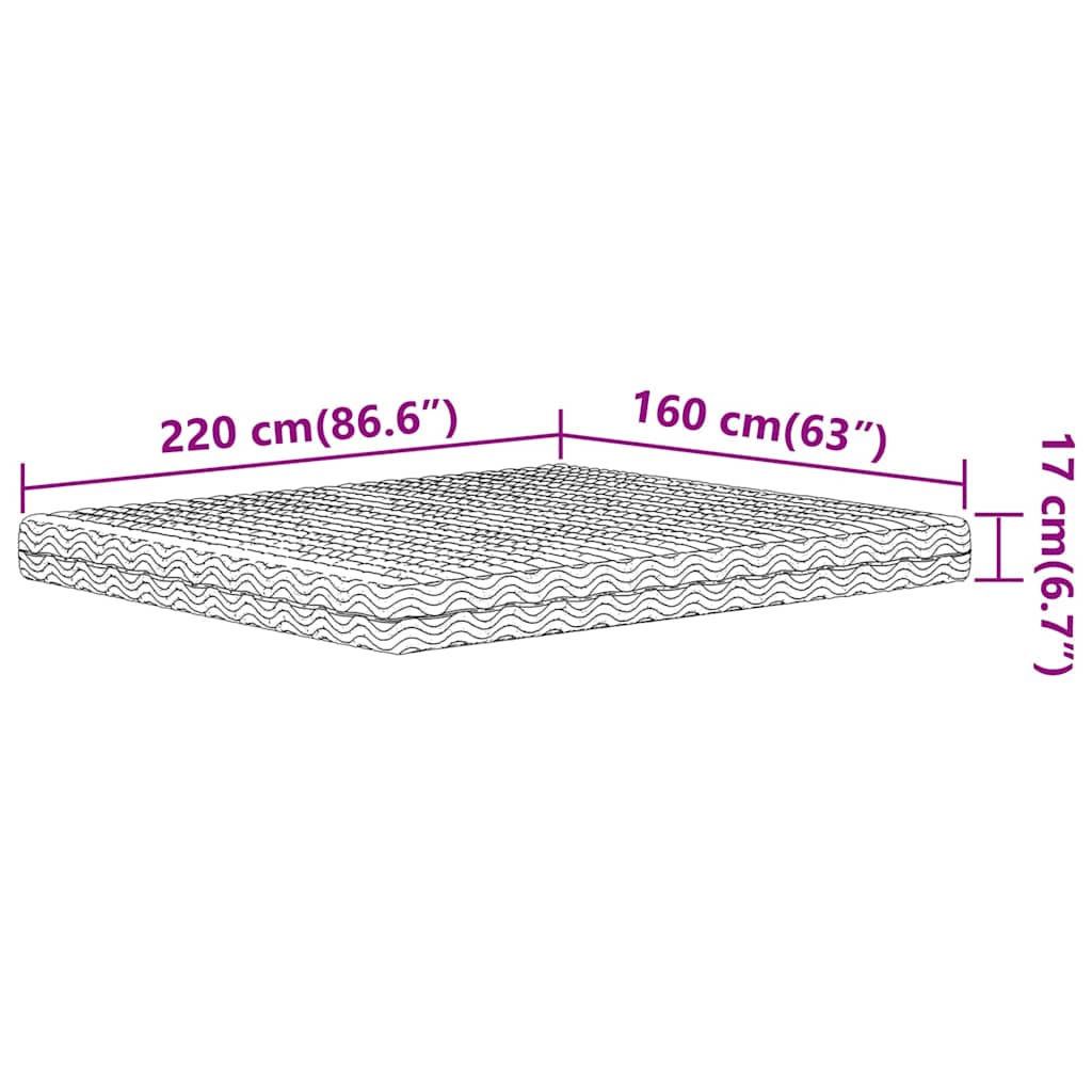 Materasso in Schiuma Bianco 160x220 cm Durezza H2 H3 | homemem39