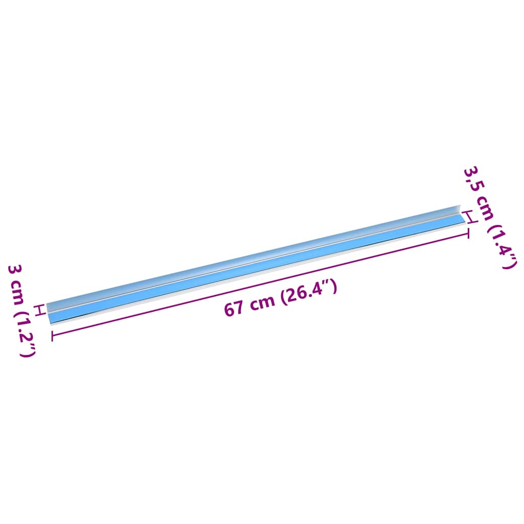 Paragradini 10 pcs Argento 67 x 3.5 x 3 cm Alluminio | homemem39