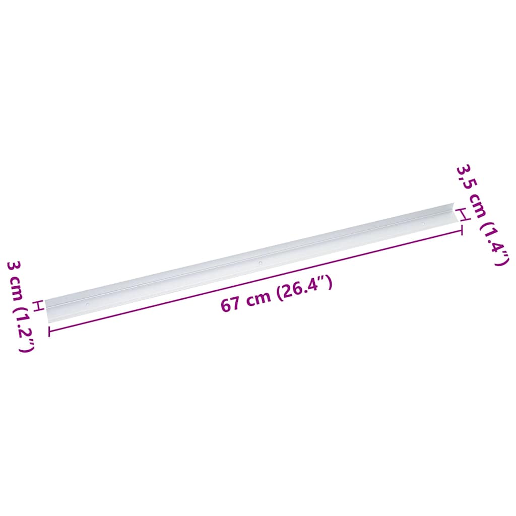 Paragradini 30 pcs Argento 67 x 3.5 x 3 cm Alluminio | homemem39