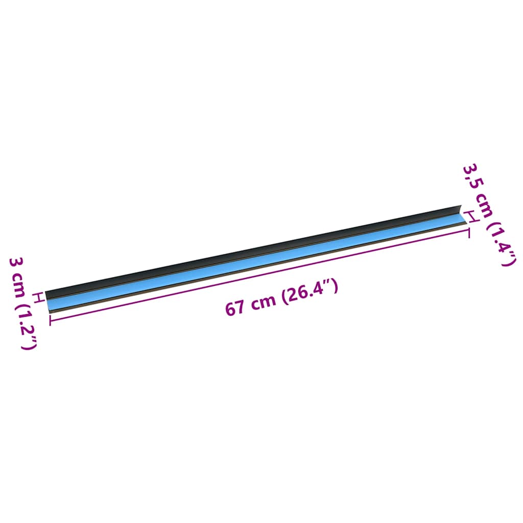 Paragradini 30 pcs Marrone 67 x 3.5 x 3 cm Alluminio | homemem39