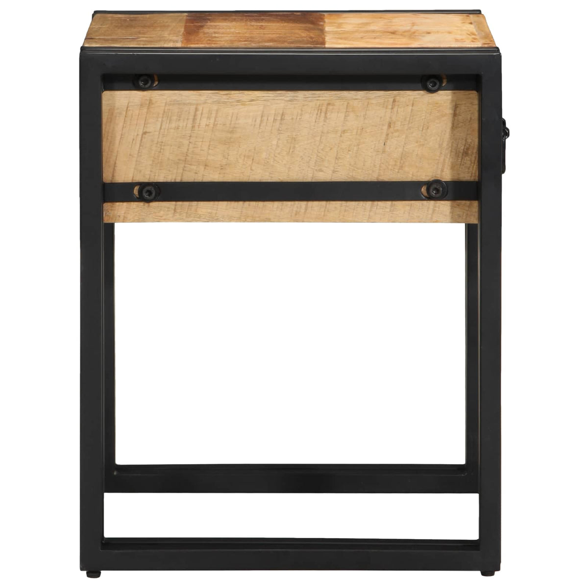 Tavolino Marrone e Nero 40 x 40 x 50 cm Legno di mango massello | homemem39