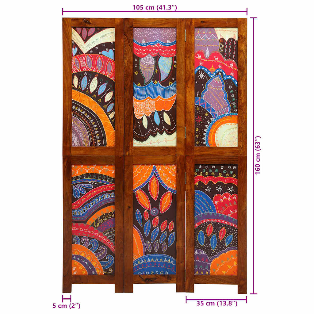 Divider per stanze Marrone miele 105 x 1,5 x 160 cm | homemem39
