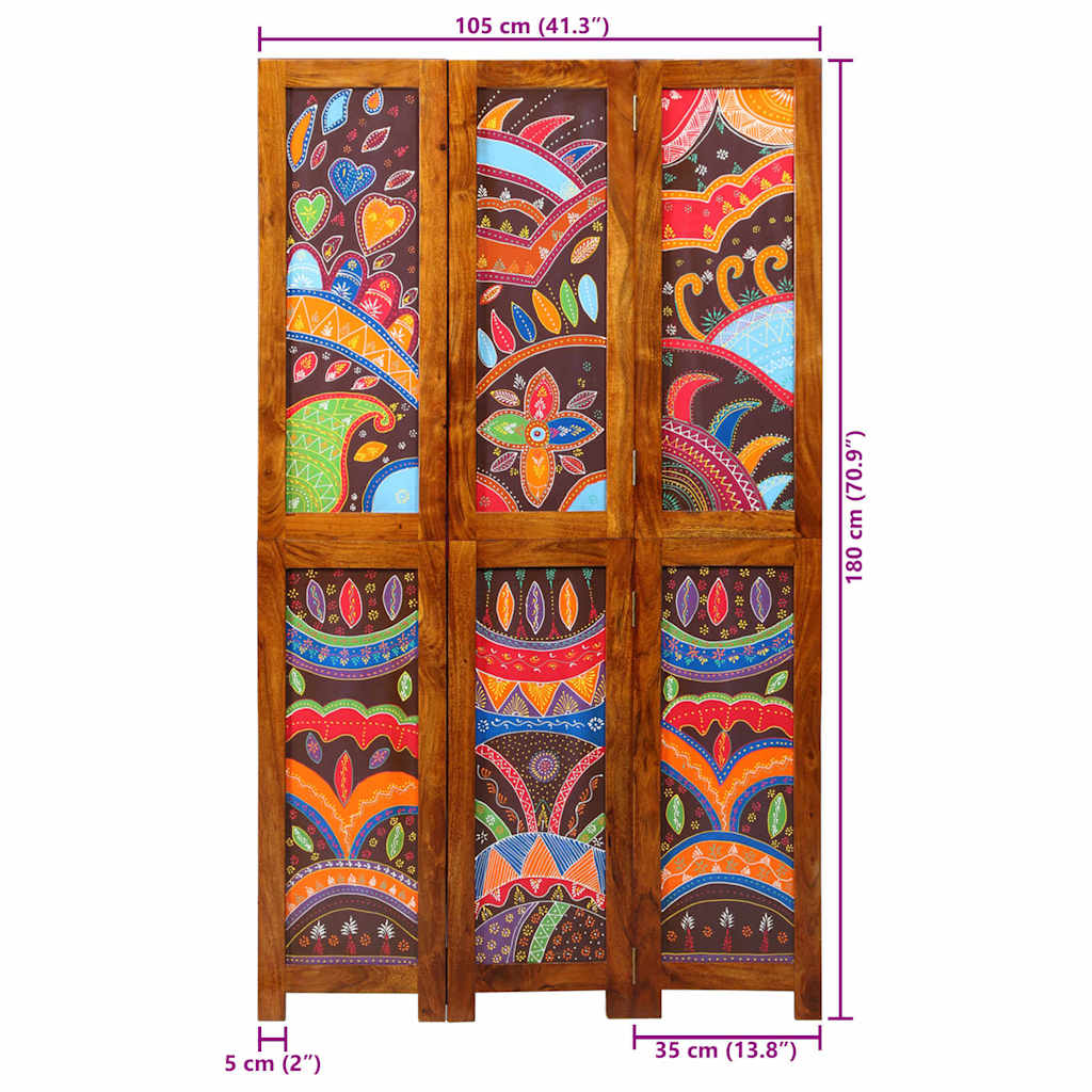 Divider per stanze Marrone miele 105 x 1,5 x 180 cm | homemem39