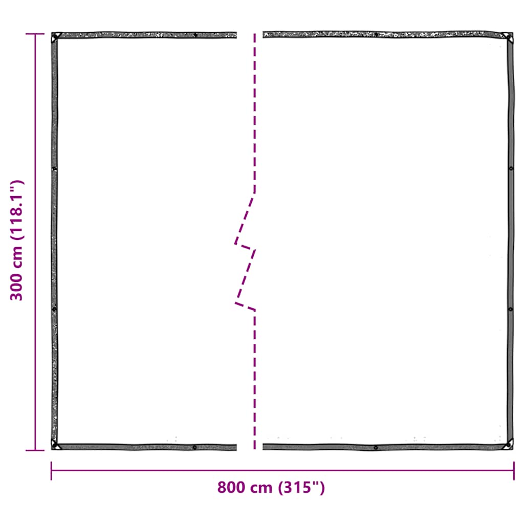 Telone Trasparente con Occhielli 3x8 m in Polietilene | homemem39