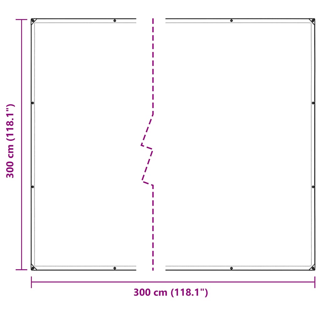 Telone trasparente con occhielli 3x3 m PVC | homemem39
