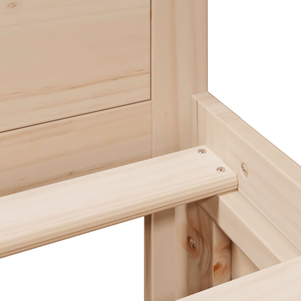 Giroletto senza Materasso con Testiera 180x200 cm Massello Pino - homemem39