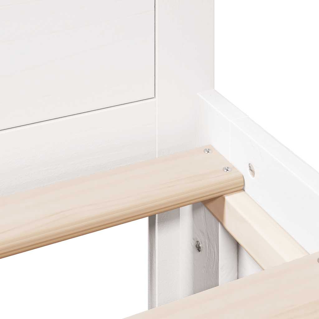 Giroletto senza Materasso con Testata Bianco 140x190 cm Pino - homemem39