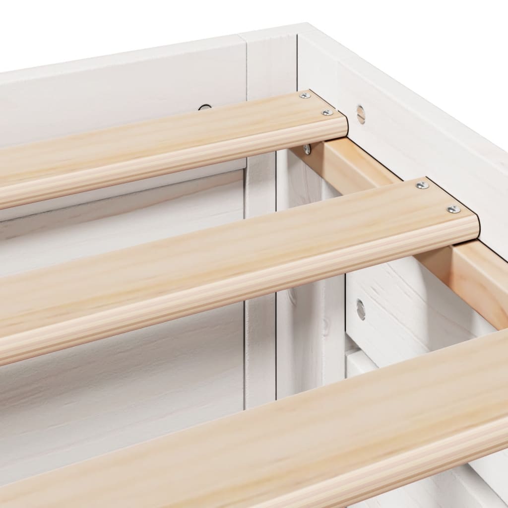Giroletto senza Materasso con Cassetti Bianco 90x200 cm Pino | homemem39