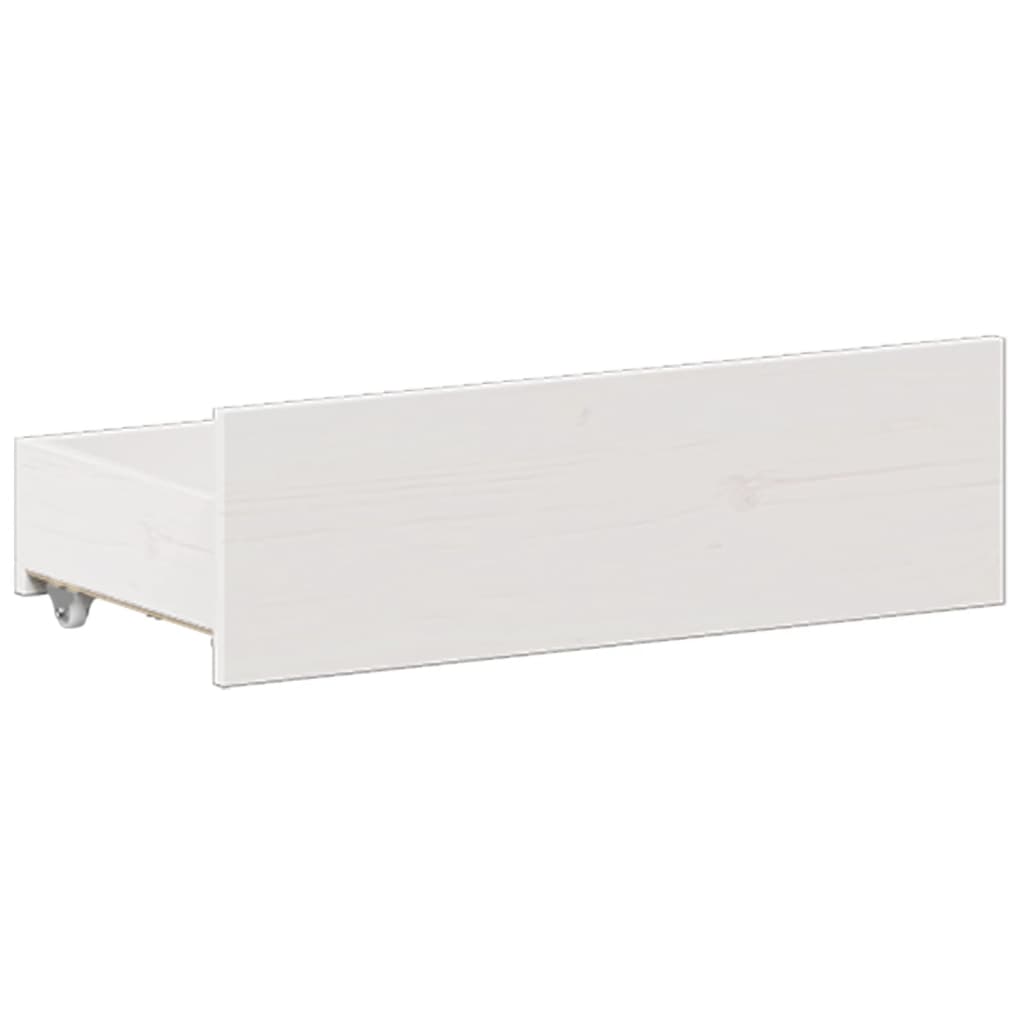 Letto Libreria senza Materasso Bianco 150x200 cm Legno di Pino | homemem39
