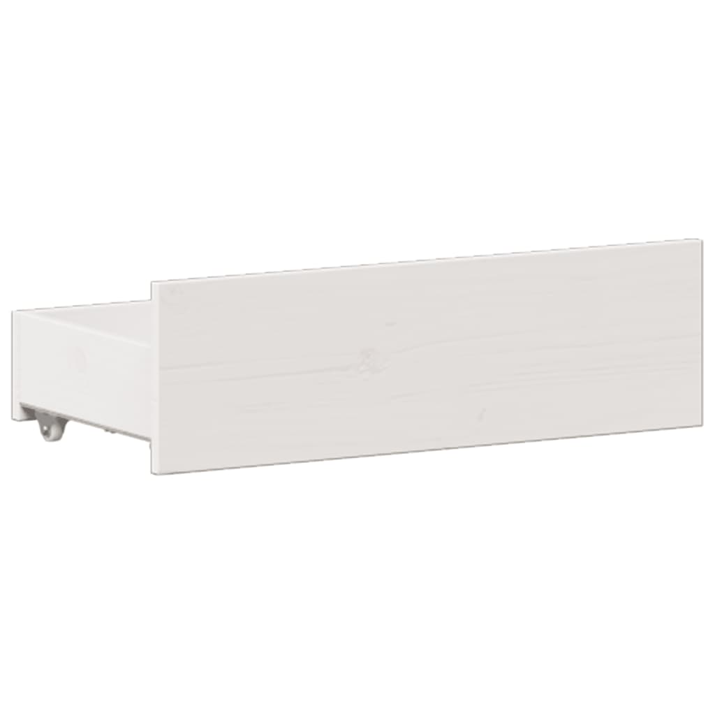 Letto Libreria senza Materasso Bianco 135x190 cm Legno di Pino | homemem39