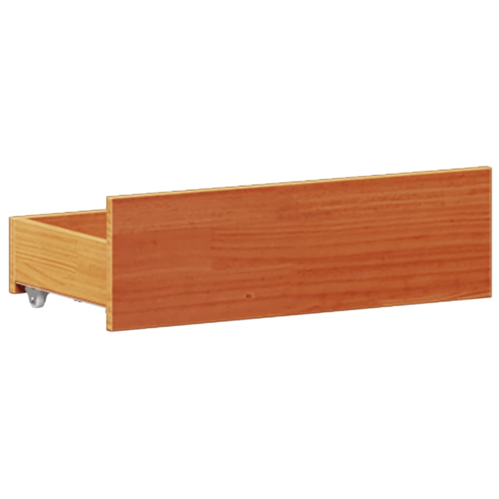 Letto Libreria senza Materasso Marrone Cera 135x190 cm in Pino | homemem39