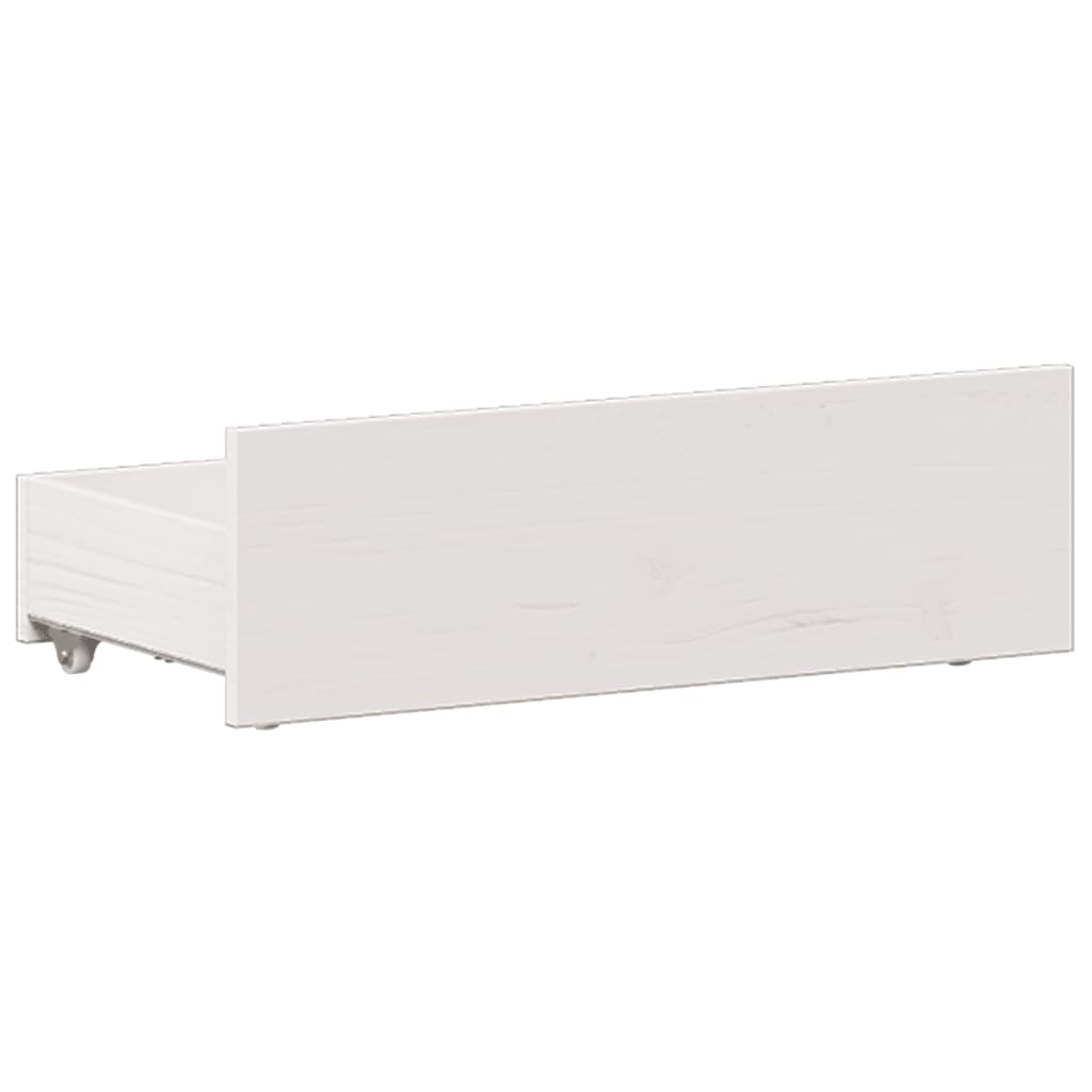 Letto Libreria senza Materasso Bianco 90x190 cm Massello Pino | homemem39