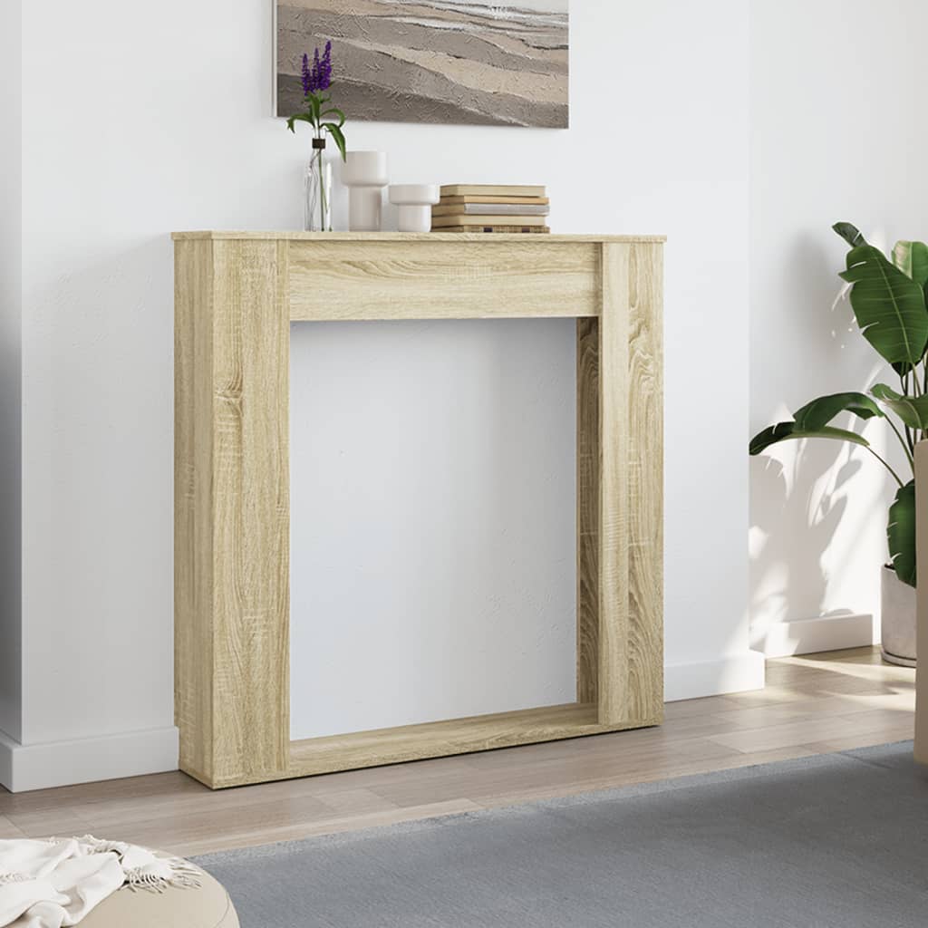 Cornice per Camino Rovere Sonoma 100x20x100 cm in Truciolato | homemem39