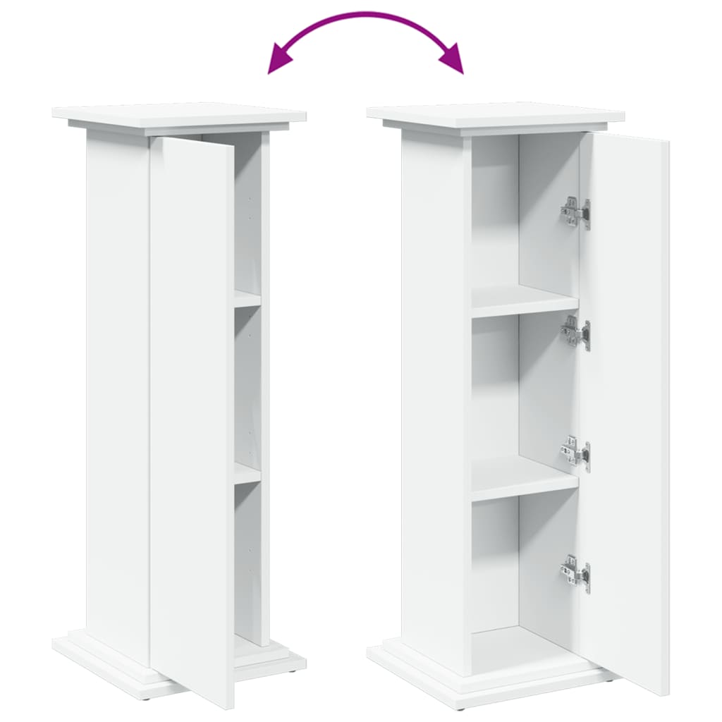 Supporto Espositivo Portaoggetti Bianco 31x30x90 cm Truciolato - homemem39