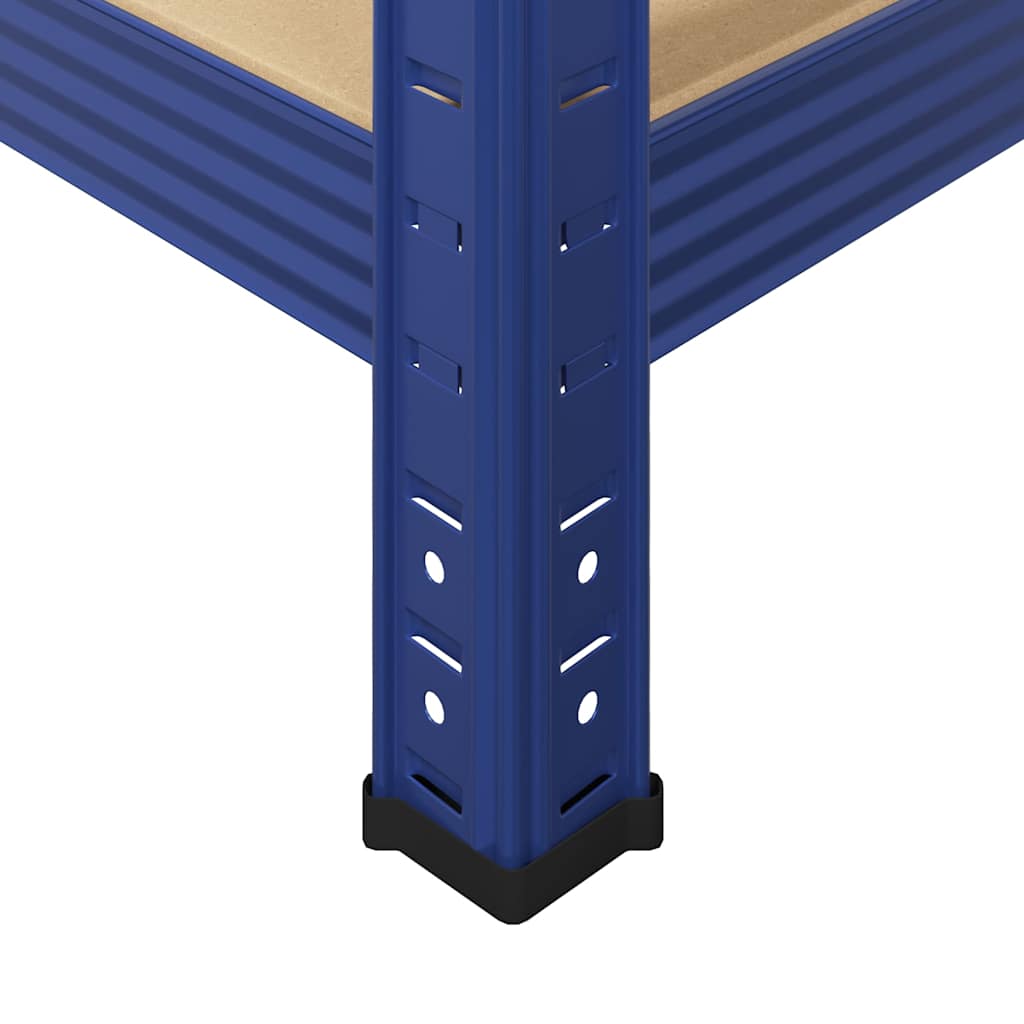 Mensola 4 Strati Blu in Acciaio e Legno Multistrato - homemem39