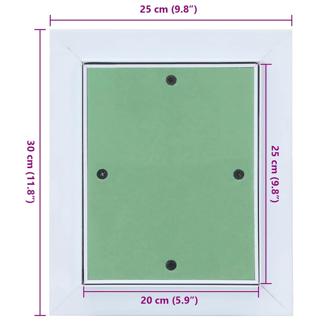 Pannello di Accesso Verde e Argento 25 x 30 cm