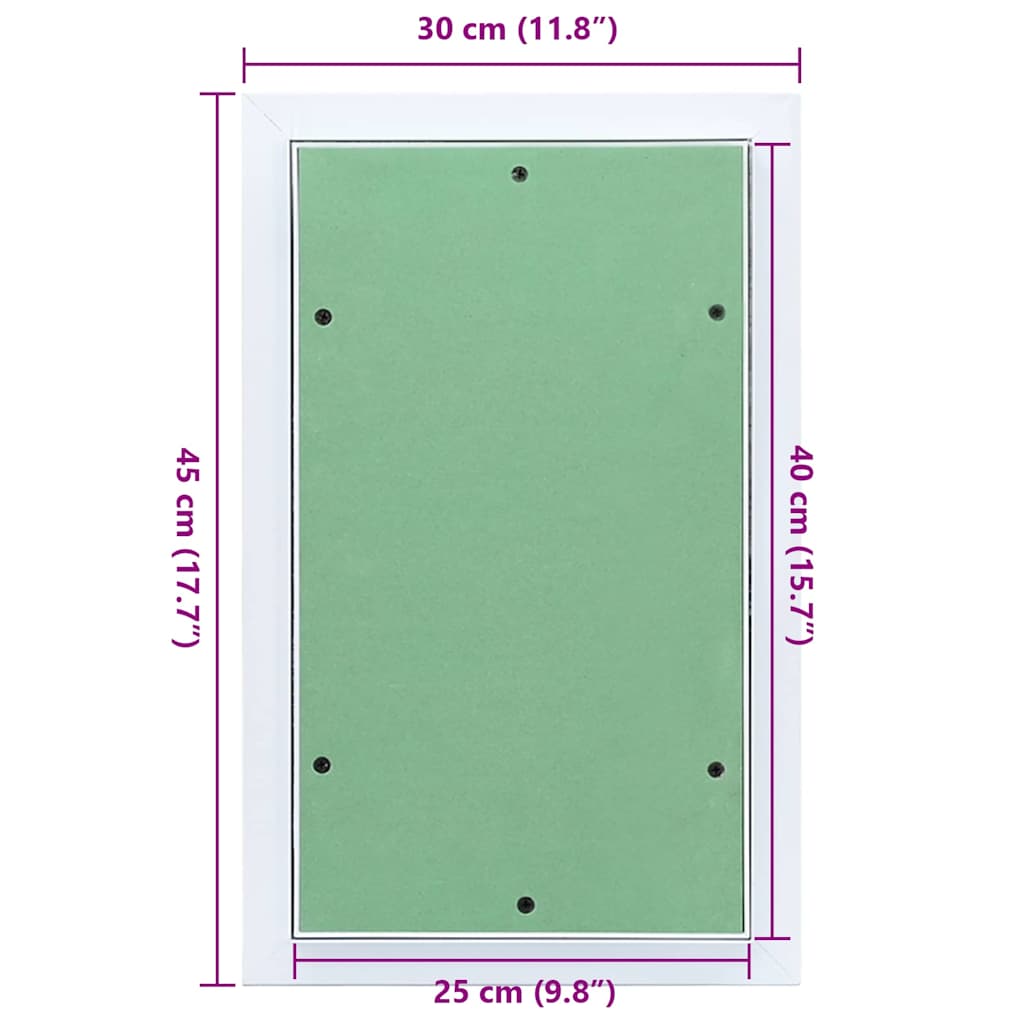 Pannello di Accesso Verde e Argento 30 x 45 cm