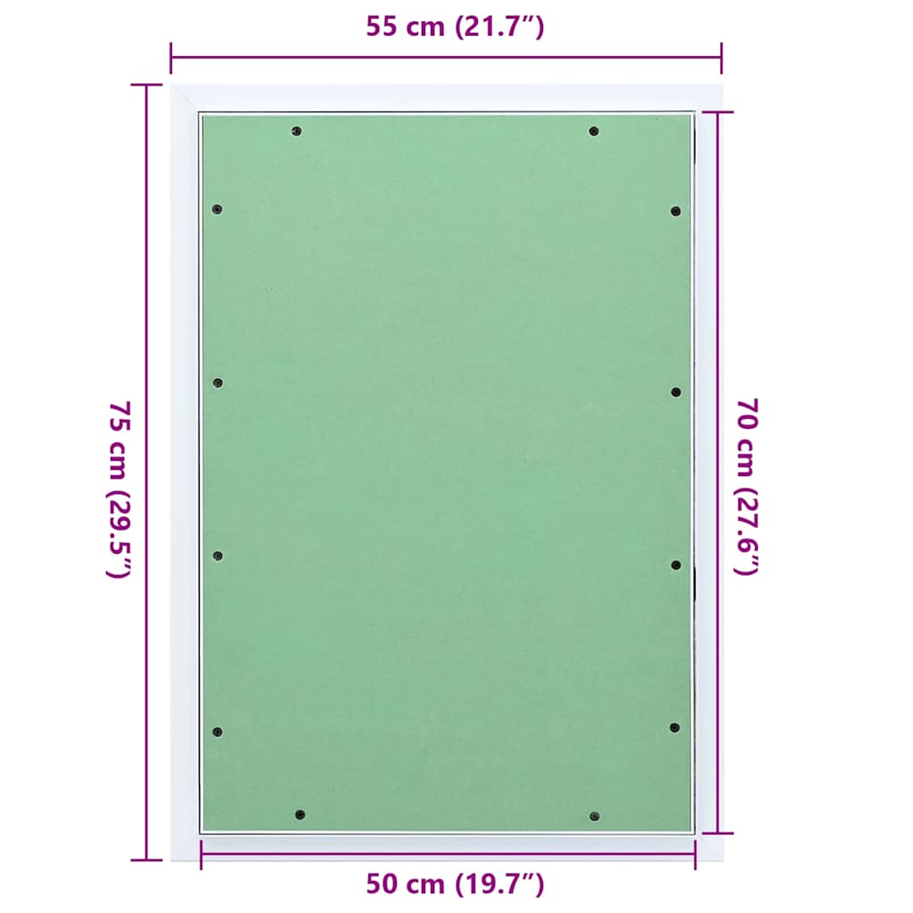 Pannello di Accesso Verde e Argento 55 x 75 cm
