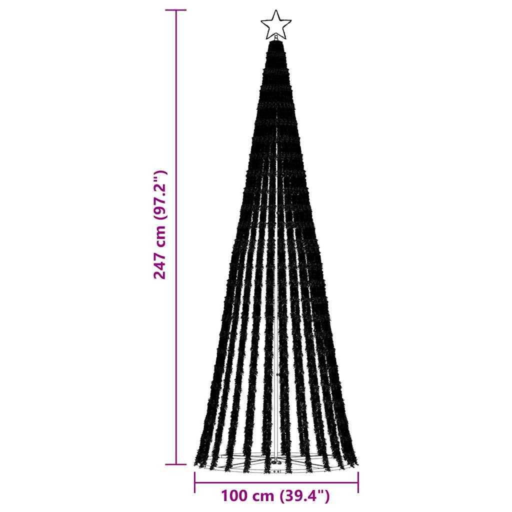 Albero di Natale a LED 475 LED Bianco Caldo 247 cm | homemem39