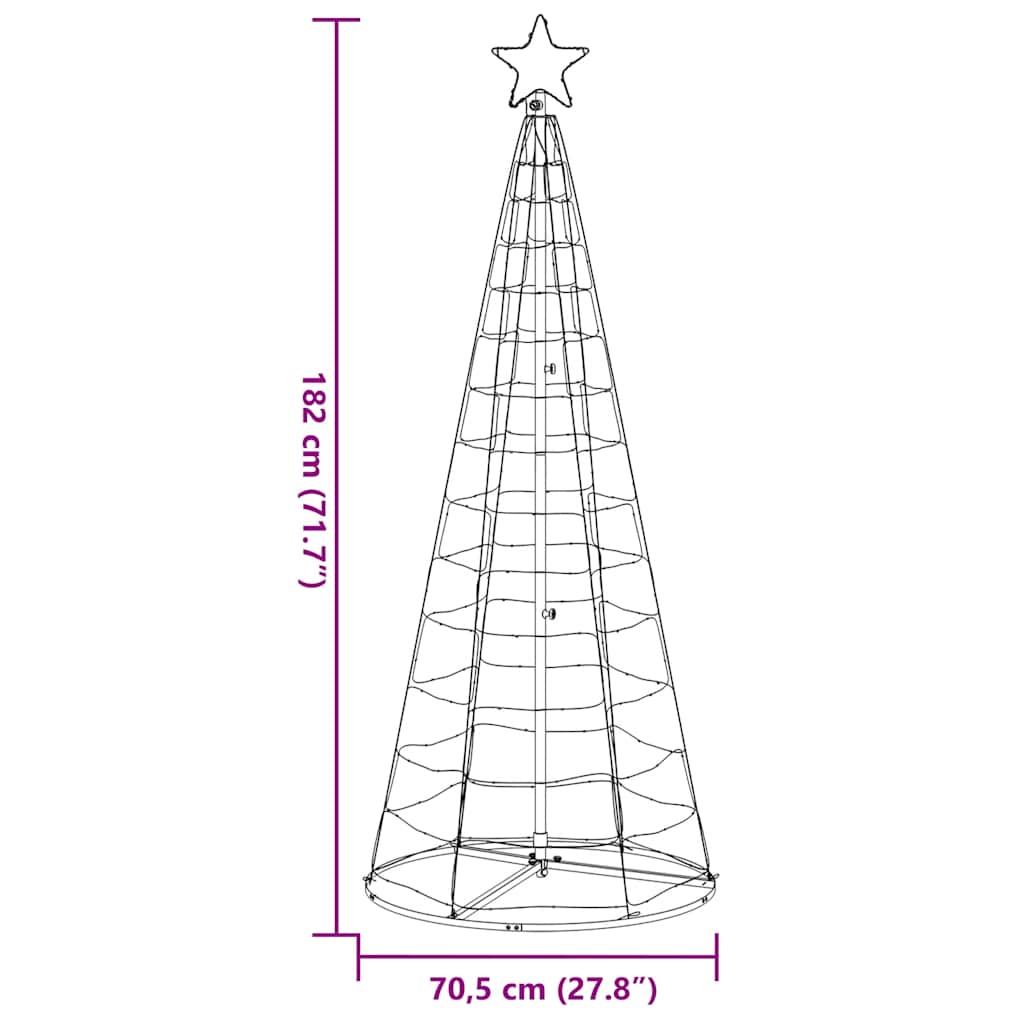 Albero di Natale a LED 200 LED Blu 180 cm
