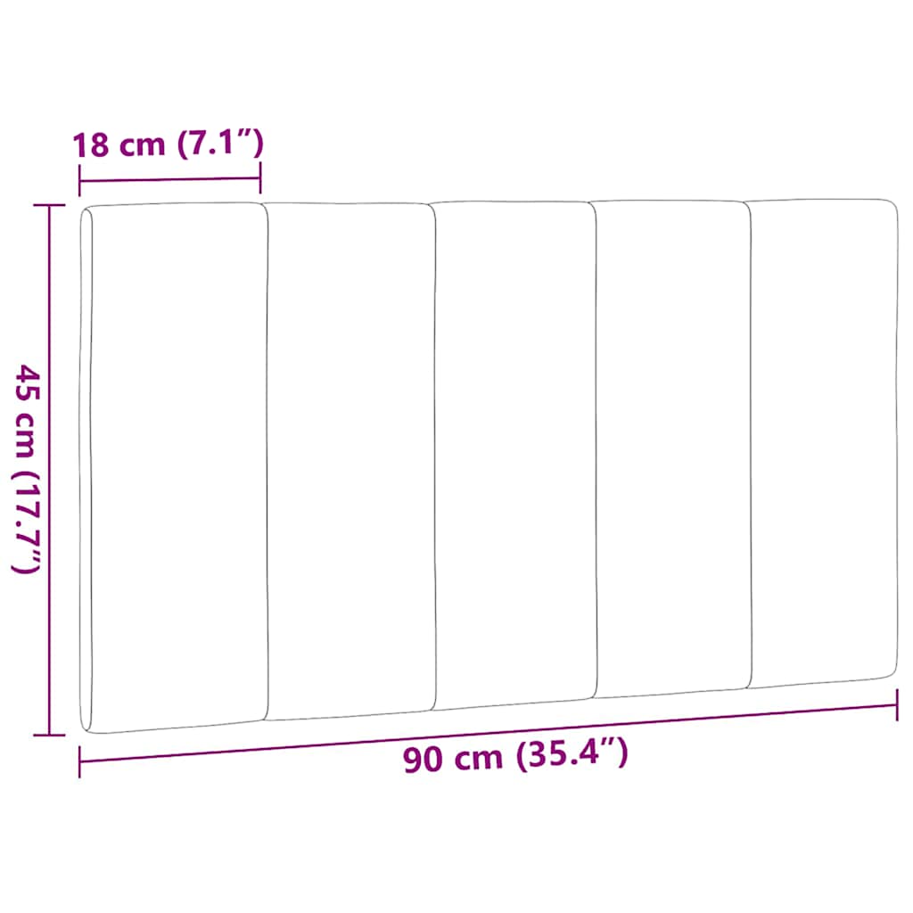 Cuscino Testiera Crema 90 cm in Tessuto - homemem39