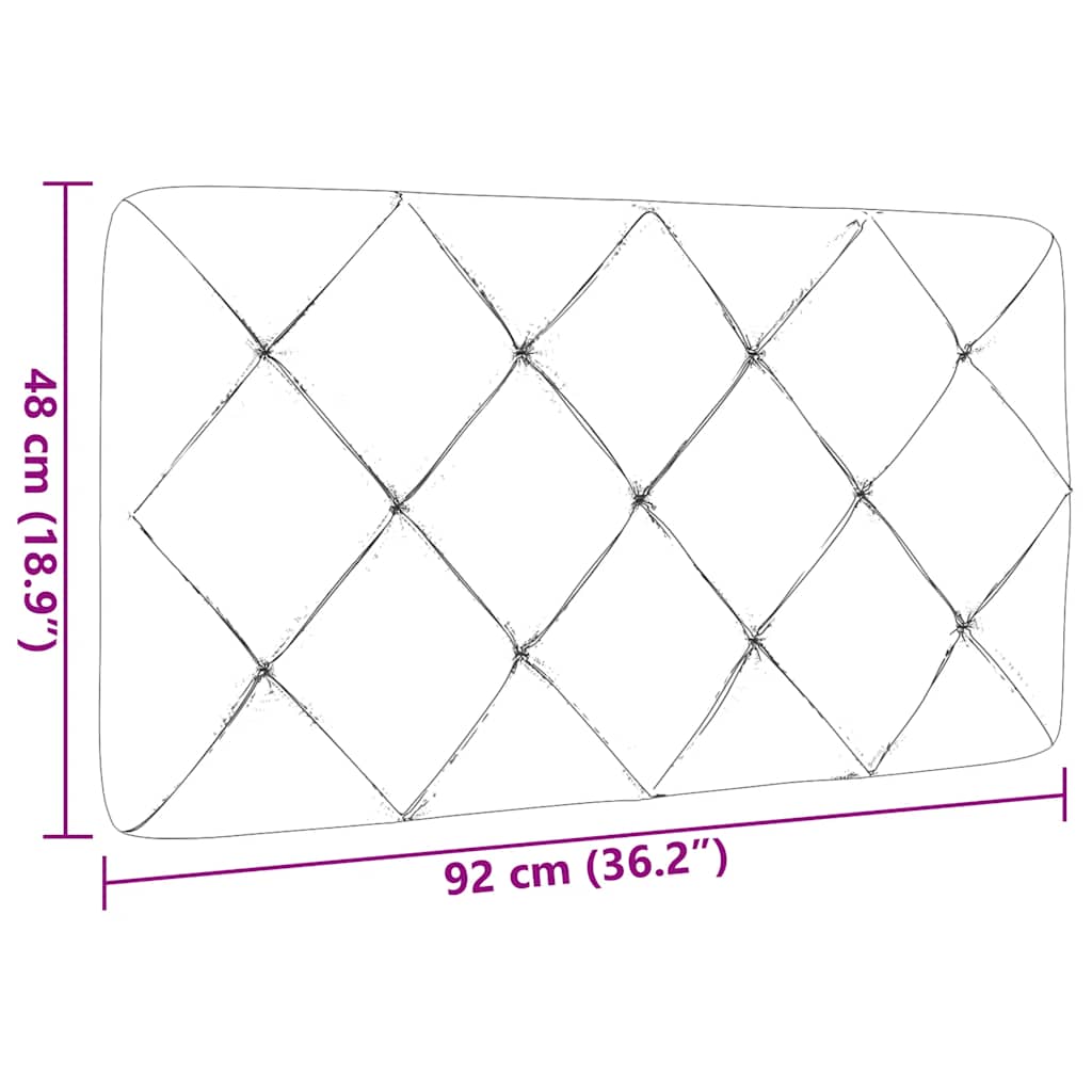 Cuscino Testiera Nero 90 cm in Tessuto - homemem39