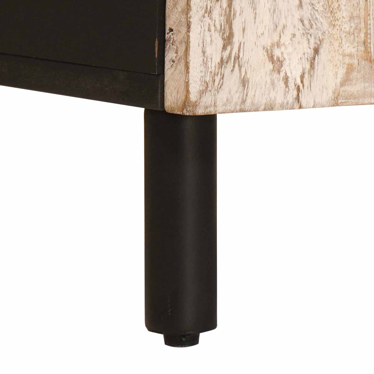 Set da Bagno Finitura Bianco Lavato Legno di mango massello