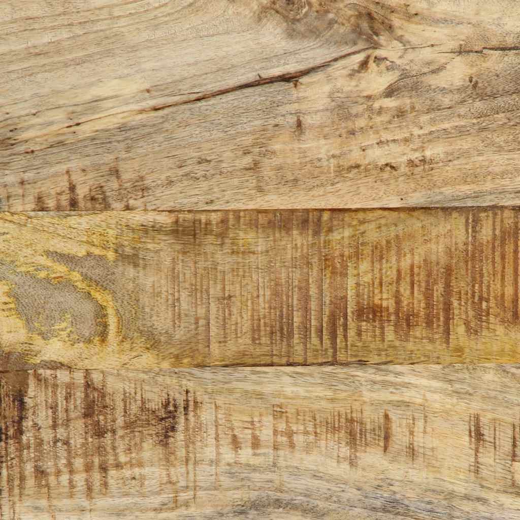 Testiera 140 cm in Legno Massello di Mango e Ferro - homemem39