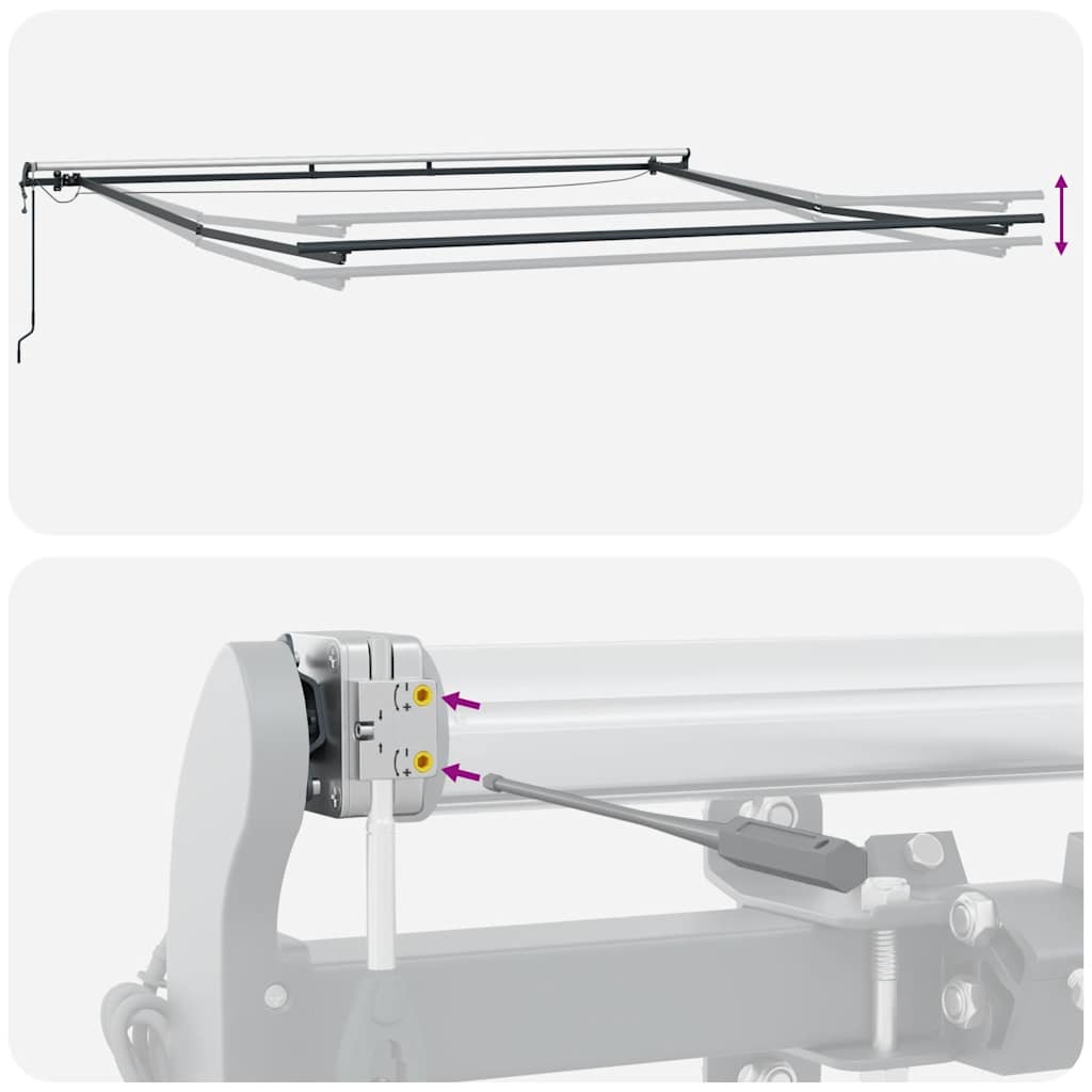 Tenda da Sole Retrattile Automatica con LED Marrone 400x300 cm | homemem39