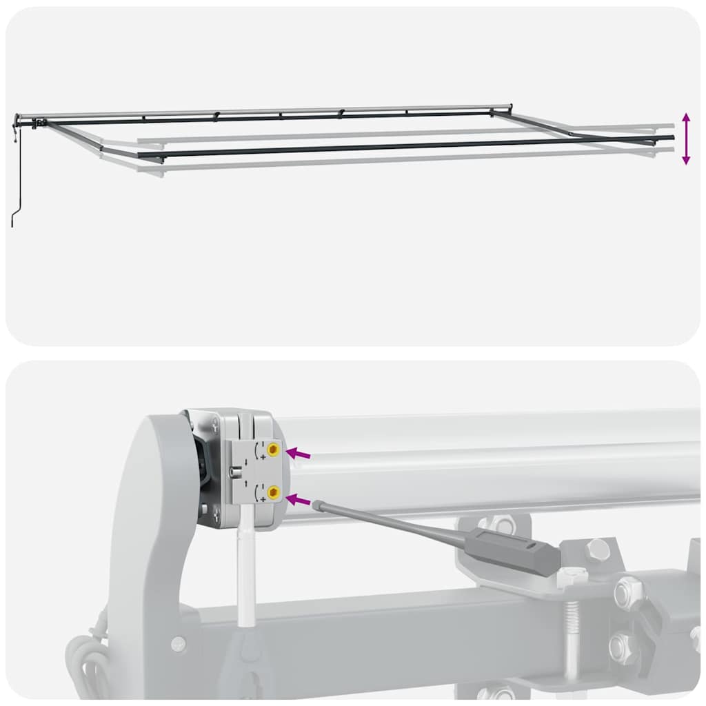 Tenda da Sole Retrattile Automatica Marrone 600x300 cm