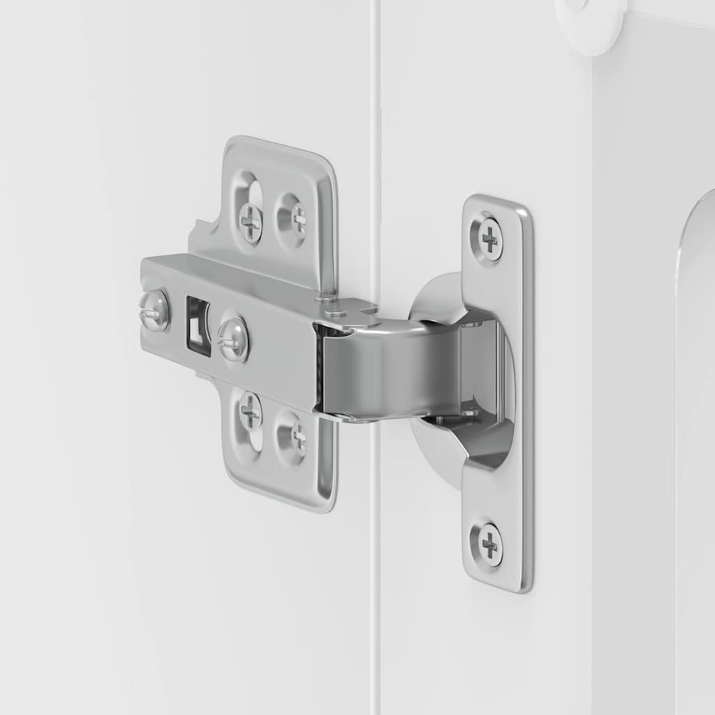 Pensile da Cucina con Porta in Vetro Kalmar Bianco Truciolato - homemem39