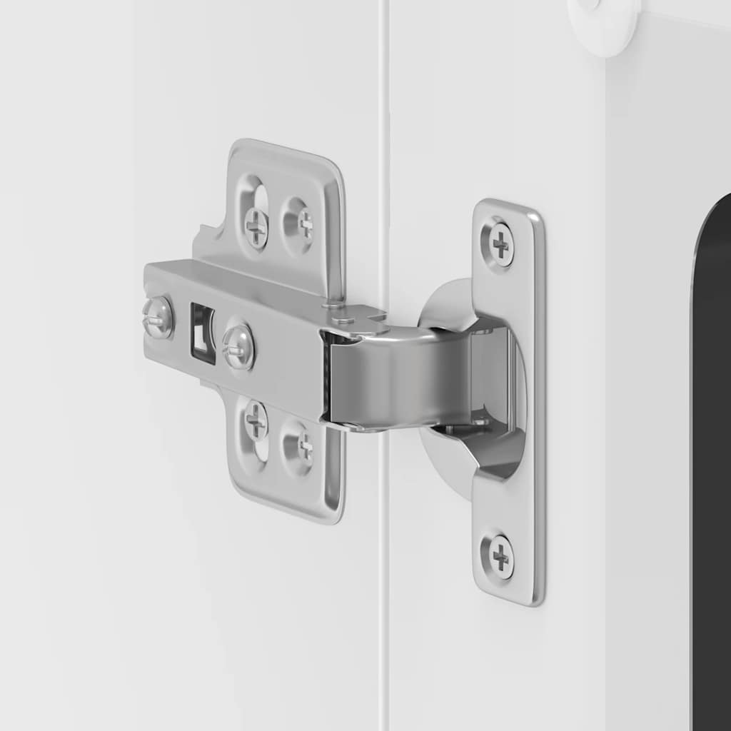 Pensile da Cucina con Porta in Vetro Kalmar Nero Truciolato