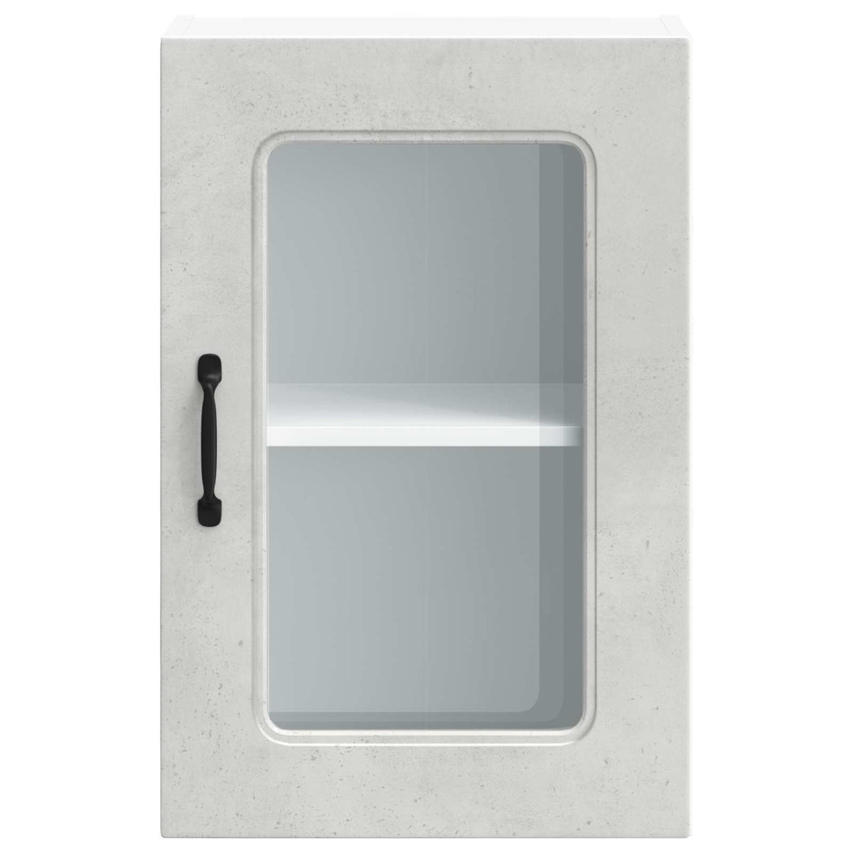 Pensile da Cucina con Porta in Vetro Kalmar Grigio Cemento
