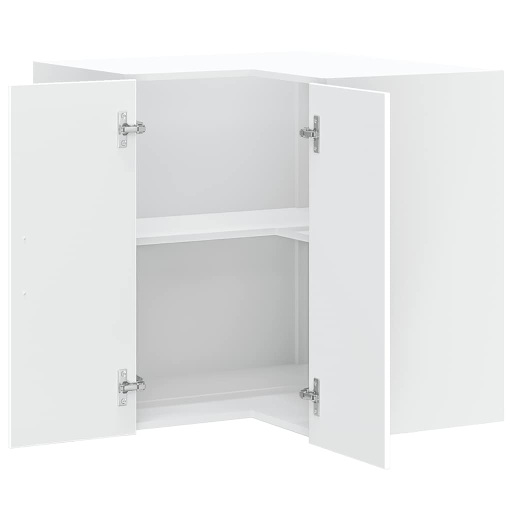 Pensile da Cucina ad Angolo Kalmar Bianco in Legno Multistrato